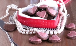 Paleo Cinnamon Heart Cookies with Strawberry Icing