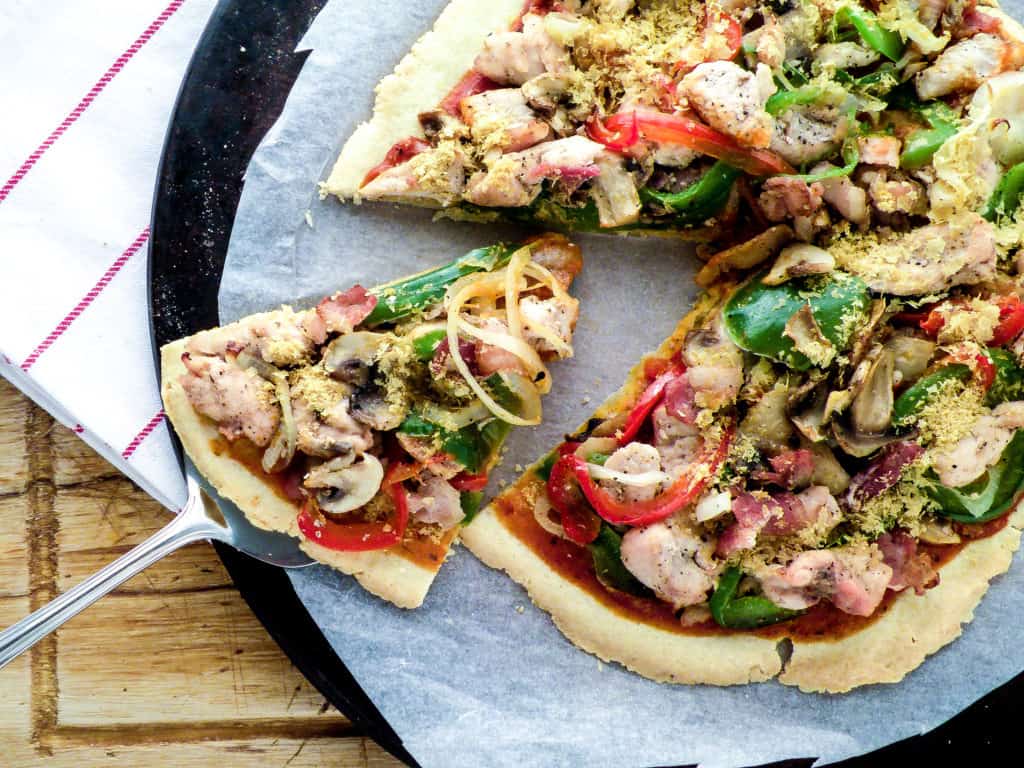 Updated picture of almond flour pizza