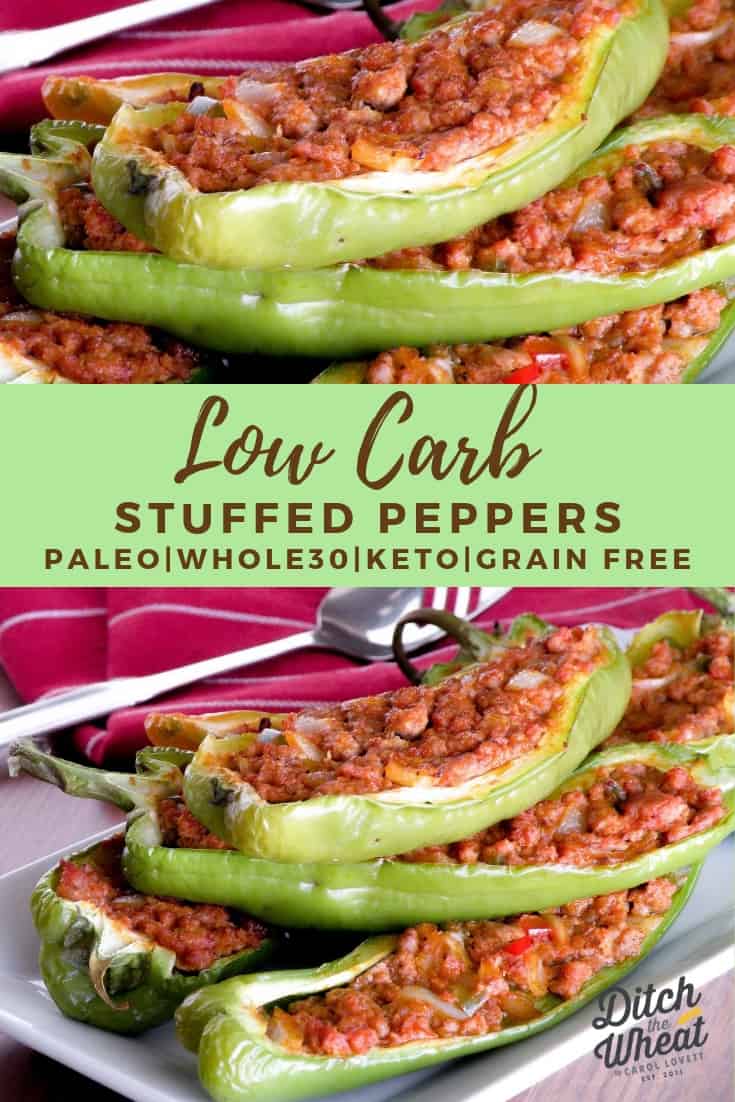 Low Carb Stuffed Peppers - Ditch the Wheat