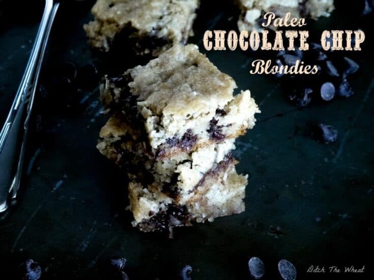 Paleo Chocolate Chip Blondies