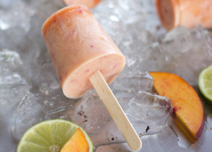 Mini Nectarine & Ginger Popsicles
