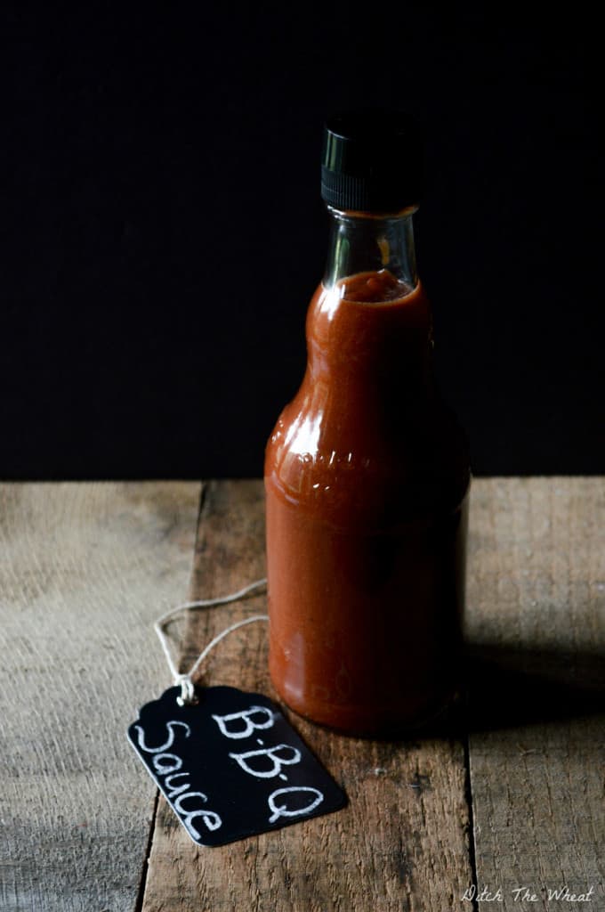 Spicy Maple BBQ Sauce in a bottle.