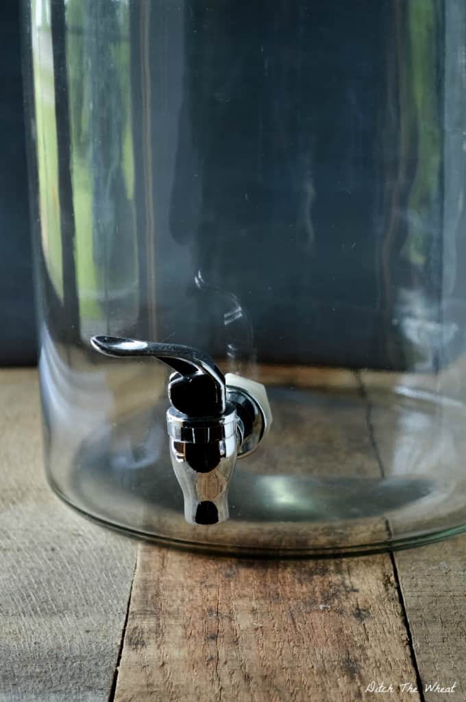 Glass Water Jug with Spigot for Making Kombucha