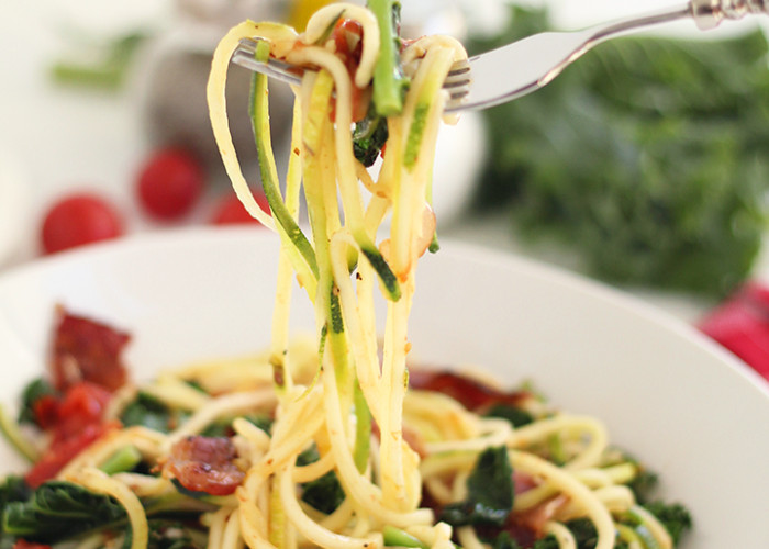 Roasted Tomato Zucchini Pasta