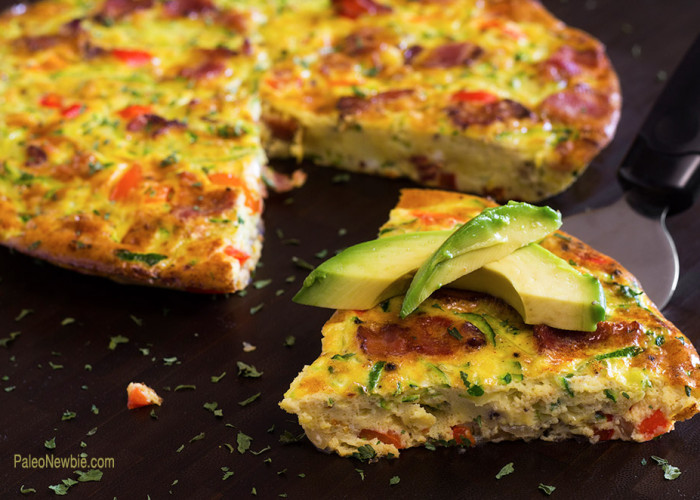 Bacon Zucchini & Red Pepper Frittata