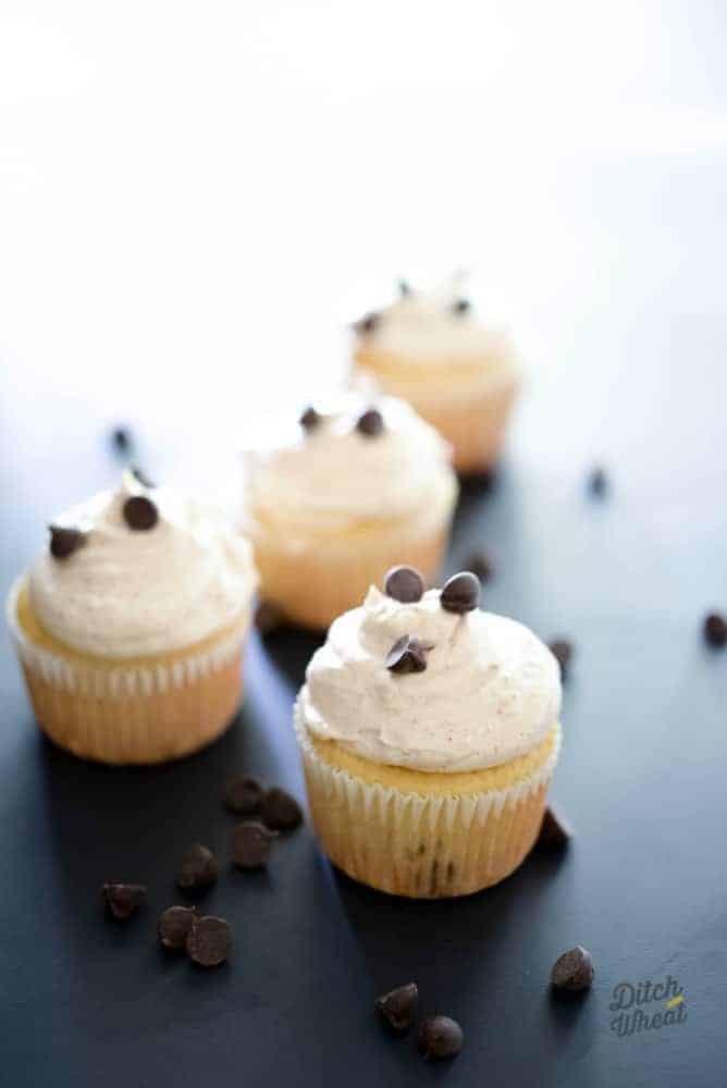 Coconut Flour Chocolate Chip Cupcakes