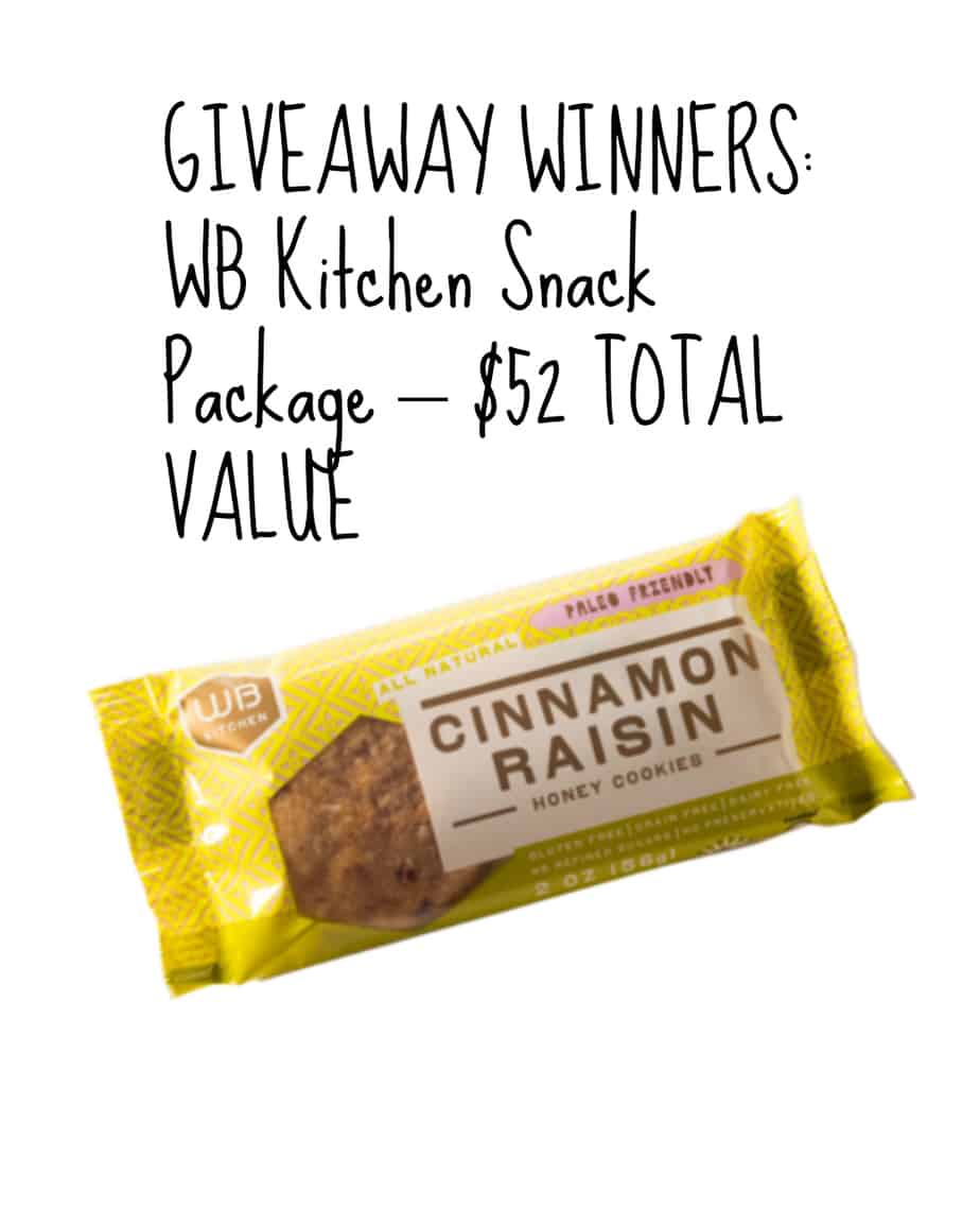 GIVEAWAY WINNER: WB Kitchen Snack Package – $52 TOTAL VALUE
