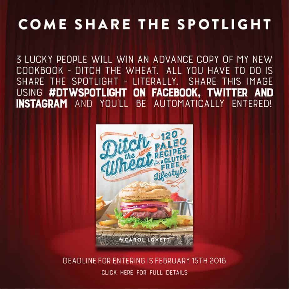 GIVEAWAY: 3 Advance Copies of My New Cookbook, Ditch the Wheat