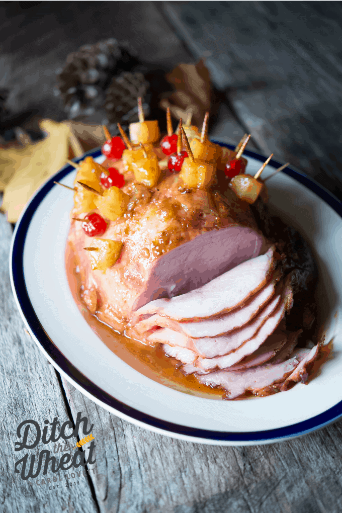 Baked Ham with Pineapple and Cherries
