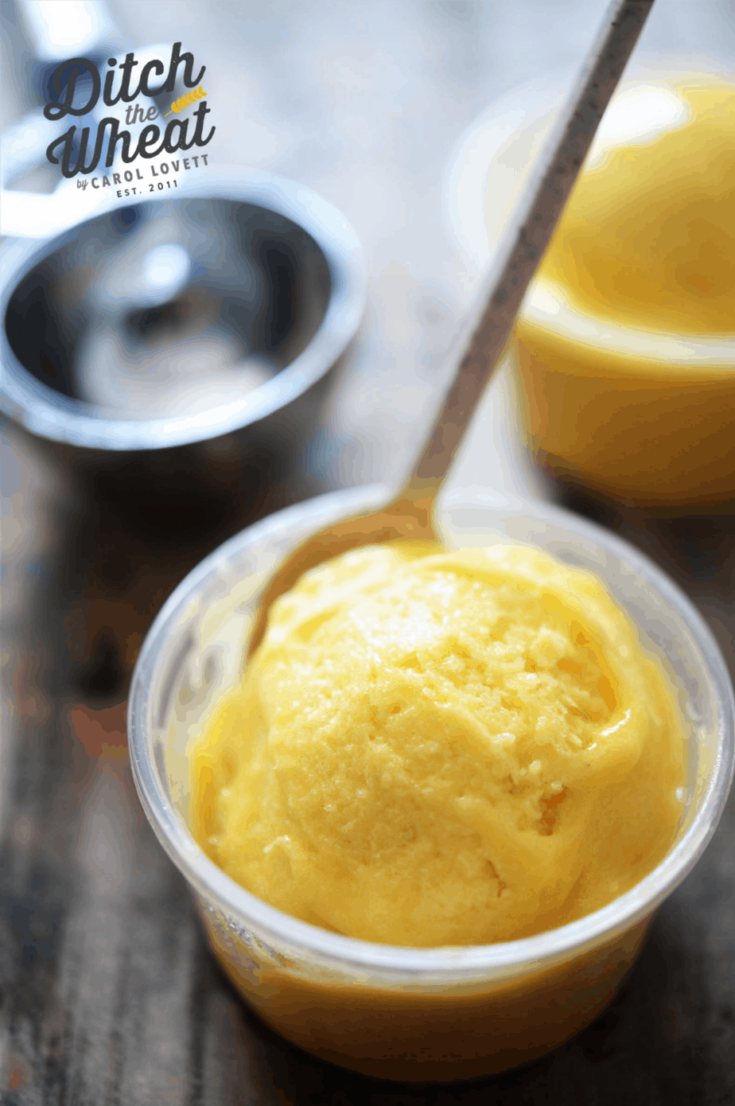 Dairy-free mango ice cream