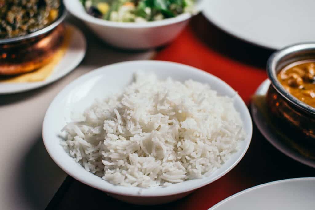 Basmati rice in a bowl. 