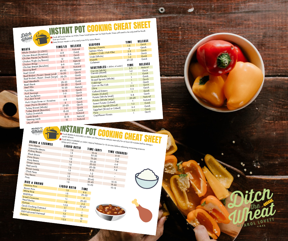 Instant Pot Cooking Times Cheat Sheet Printable – Easy Instant Recipes