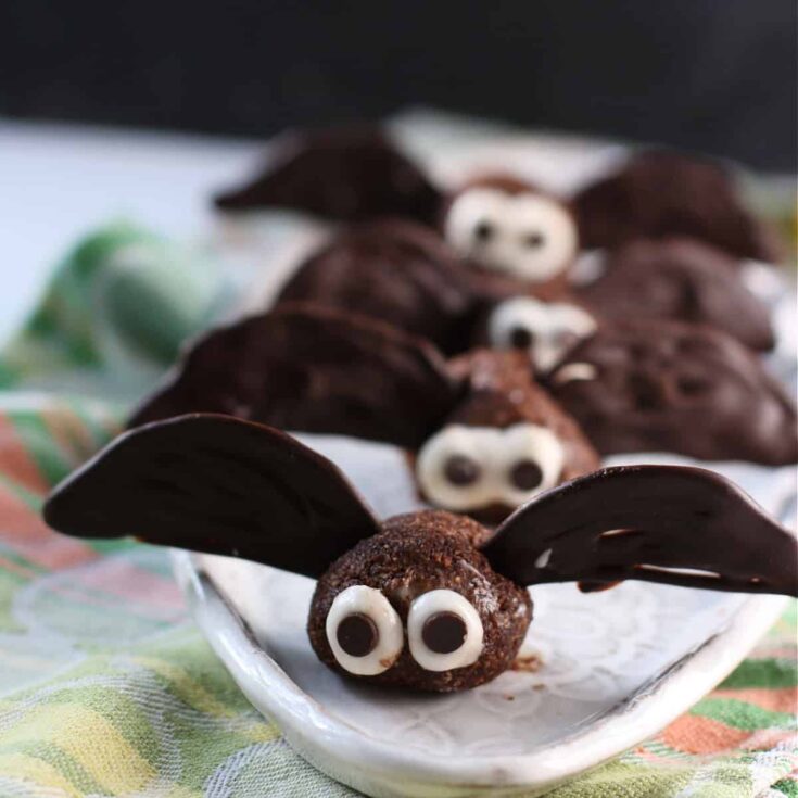 Image for Brownie Bite Halloween Bats (Gluten Free, Vegan).