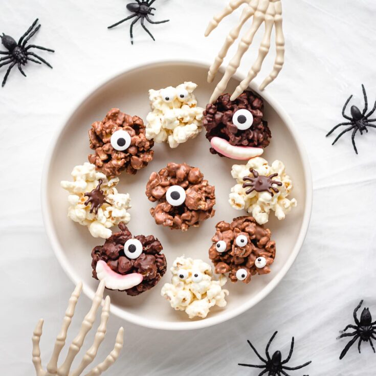 Image for Chocolate Halloween Popcorn Balls (Only 3 Ingredients!)