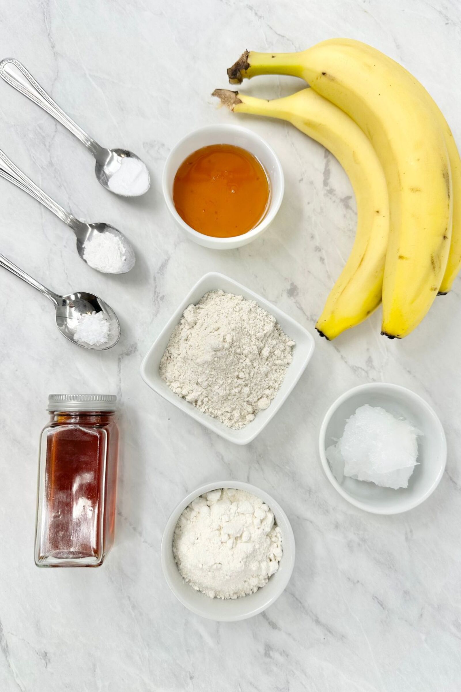 Cassava Flour Banana Muffins ingredients