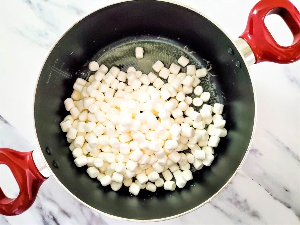 Marshmallows added to pot.