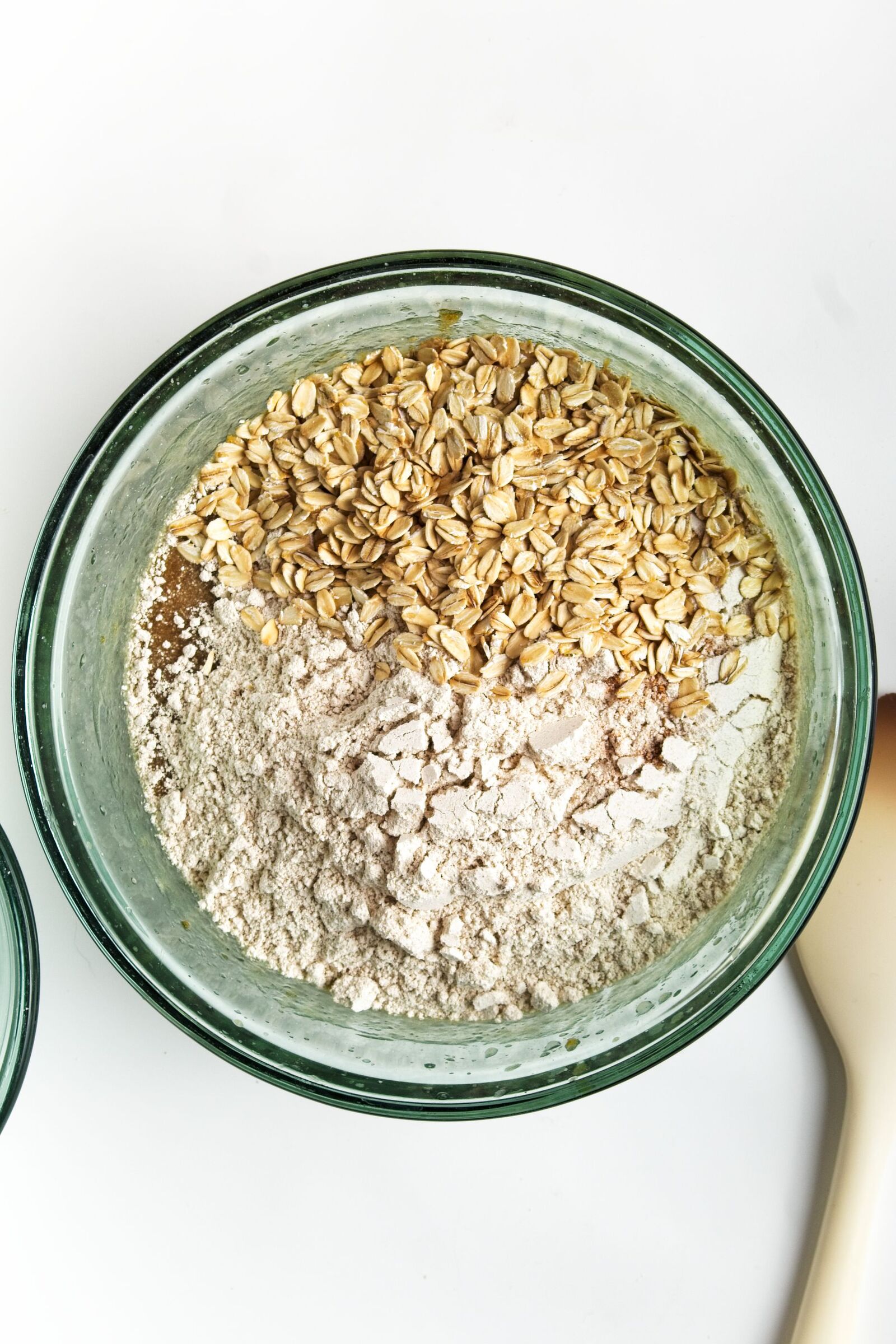 Oat Flour Banana Muffin ingredients in a bowl.