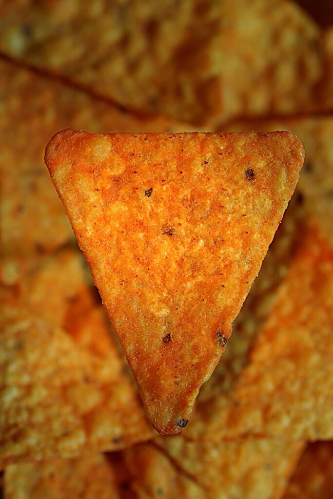 Are Doritos Gluten Free? A closeup image of a dorito.