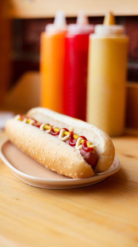 Is Ketchup Gluten Free? A hot dog with condiments on it.