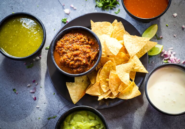 Is Salsa Gluten Free? A variety of salsa with tortilla chips.