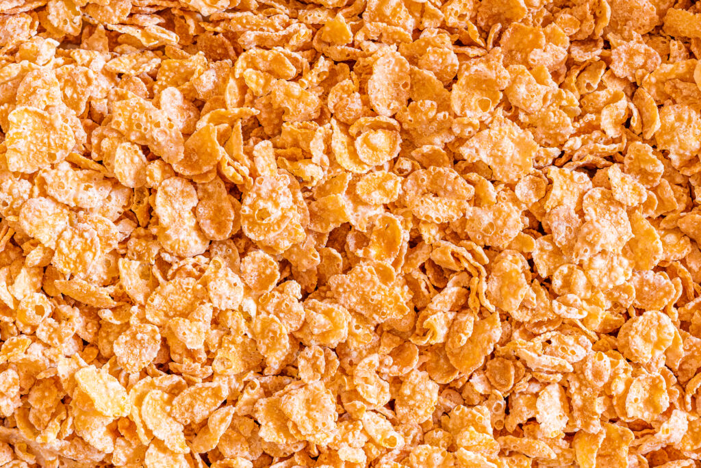 Are Frosted Flakes Gluten Free? A closeup of Frosted Flakes.