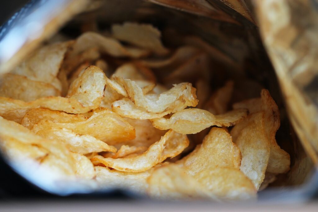 Are Potato Chips Gluten Free? A bag of potato chips.