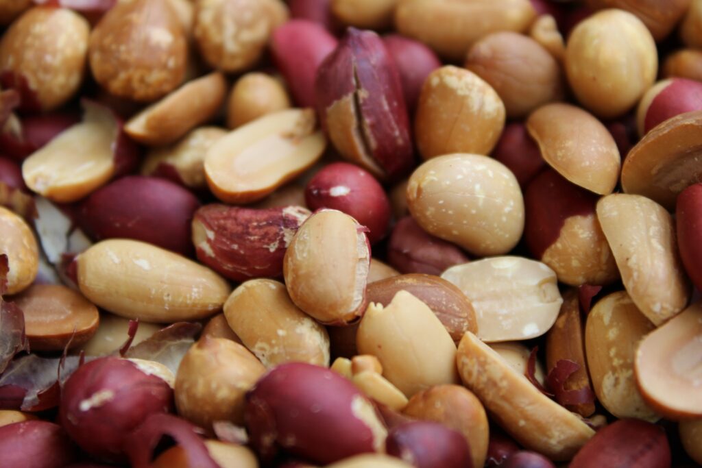 Are peanuts gluten free? Redskinned peanuts.