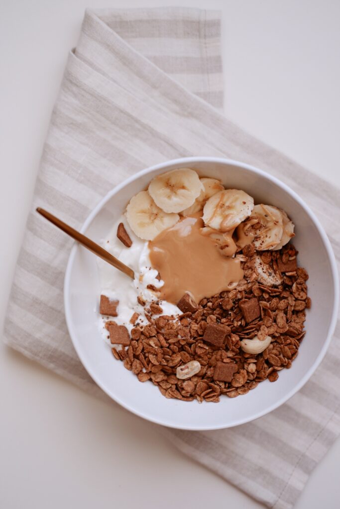 Does Almond Butter Go Bad? A bowl of bananas and other ingredients.