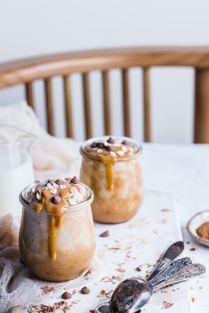 Does Almond Butter Go Bad? Jars of almond butter and oats.