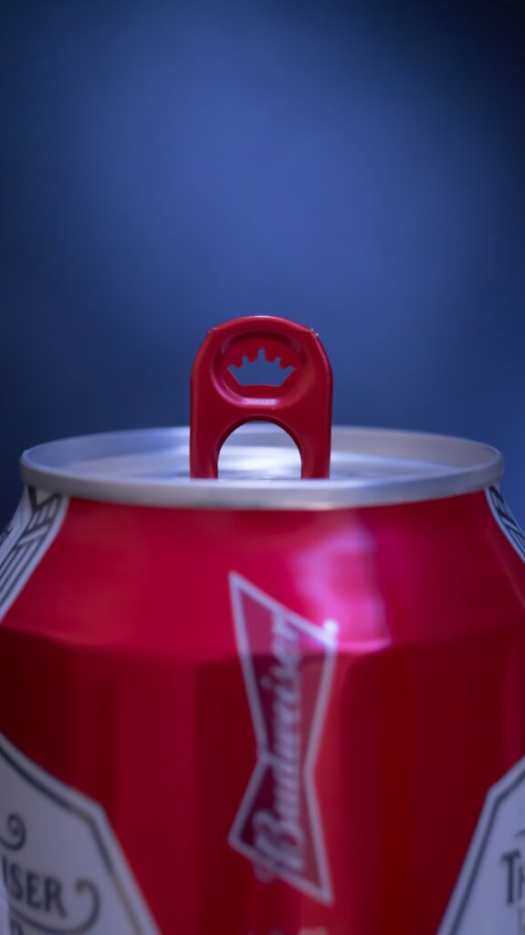 A can of Budweiser.