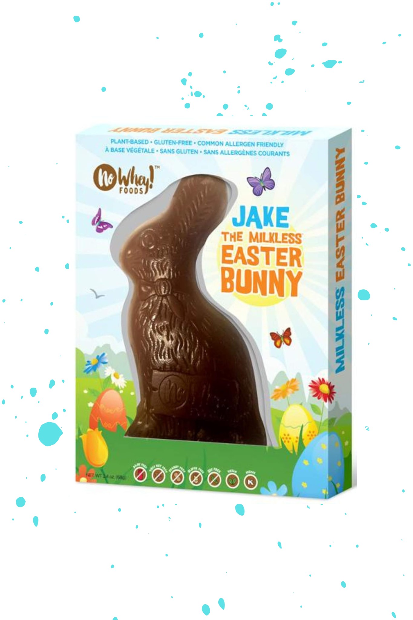 A No Whey Jake Easter chocolate bunny in a box.