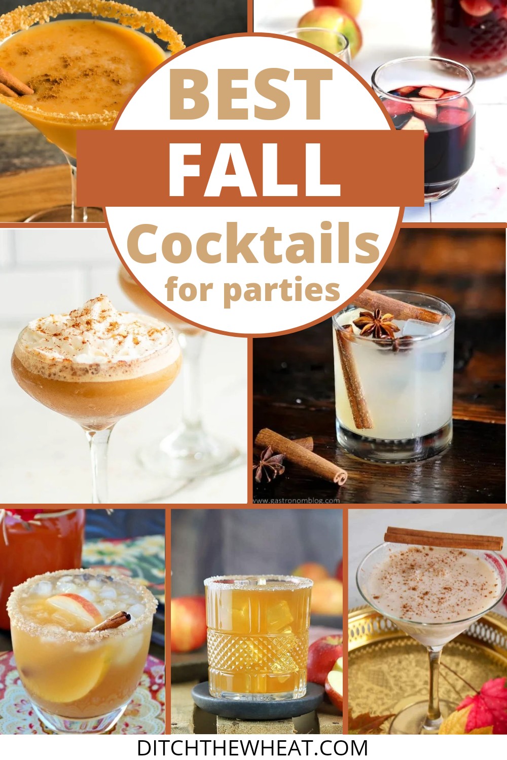 Images of various best Fall cocktails.