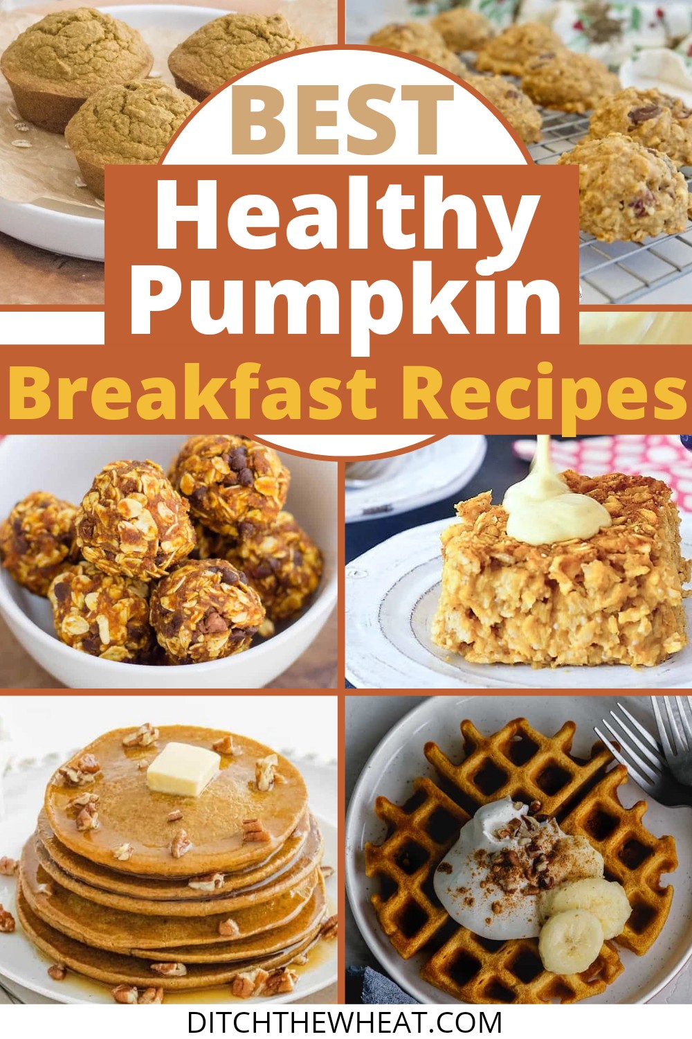 Various healthy pumpkin breakfast recipes.