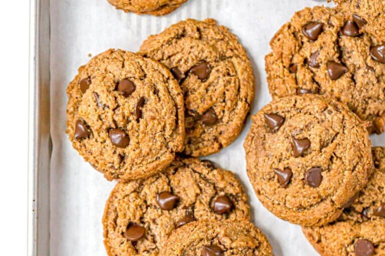 A cookie tray with various pumpkin almond flour cookies.