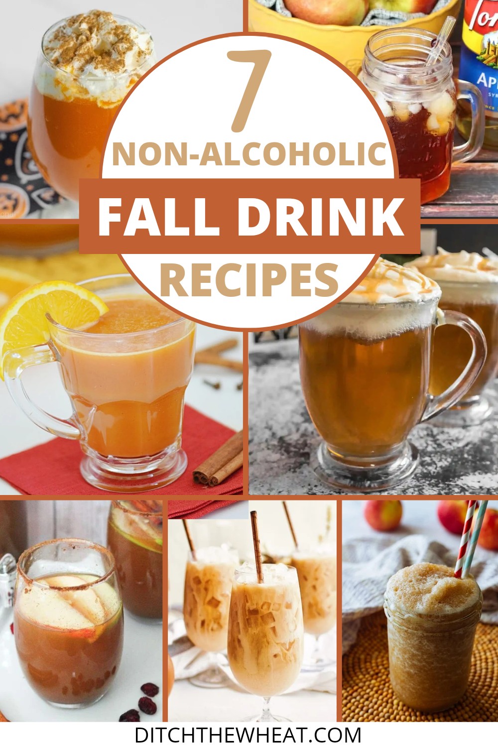 Images of various Fall drinks.